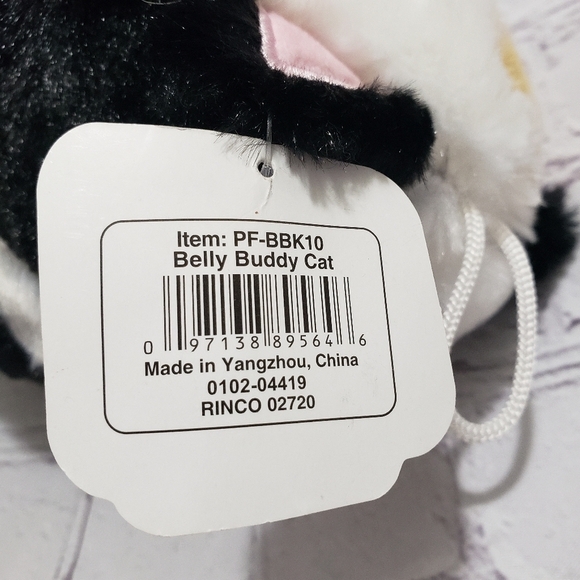 Nanco Belly Buddies Calico Cat Plush 8" Stuffed Animal Toy 2020 Hanger - Picture 9 of 11